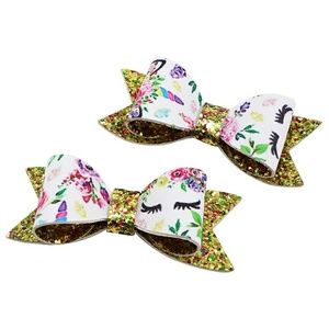 Unicorn Lashes Leather Hairbow